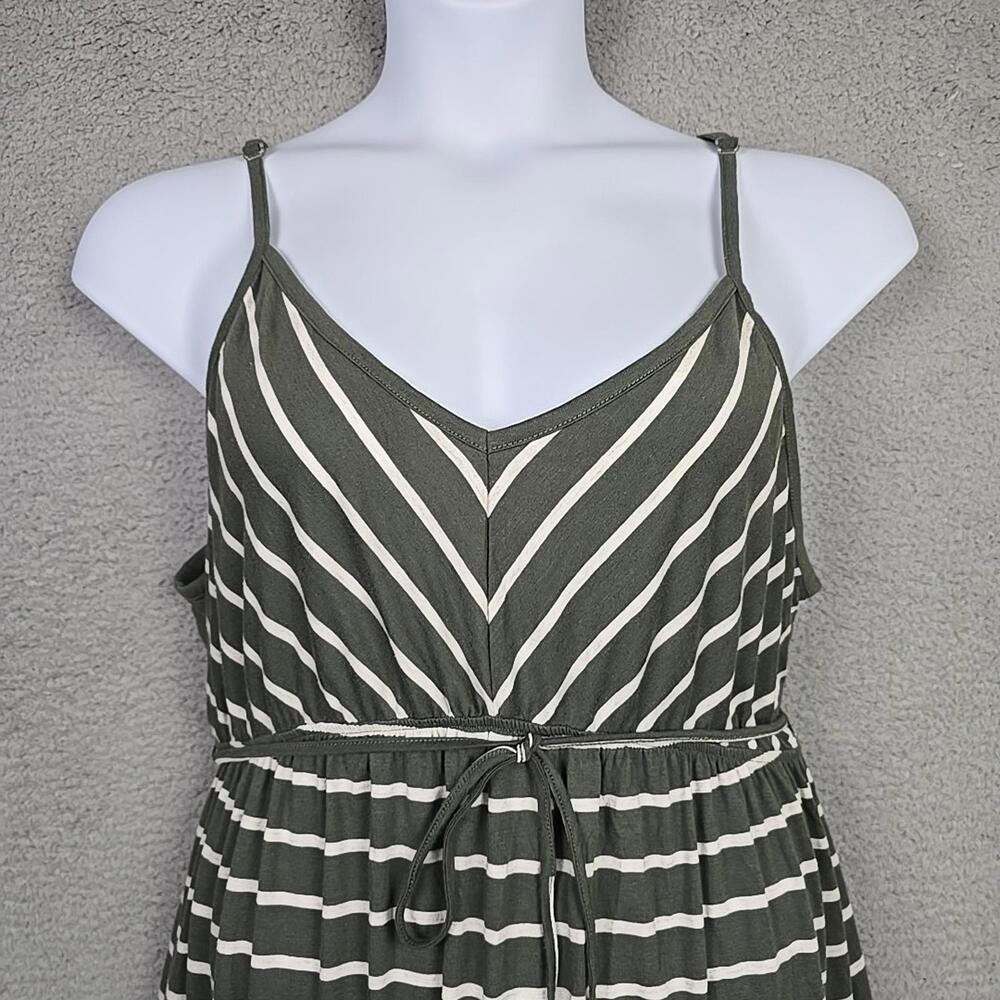 Motherhood MaternityStriped Grey Stripe Dress Size XL Sleevless - Picture 2 of 9